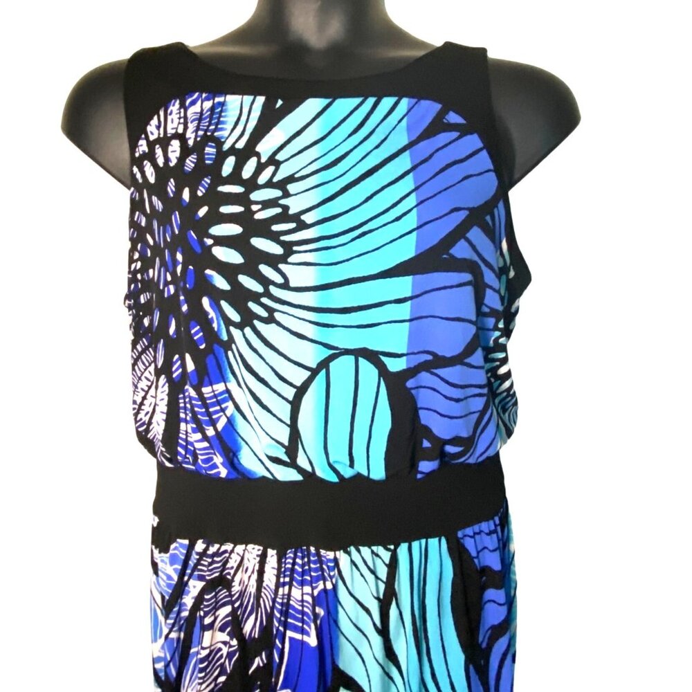 Ruby Rd. Blue Sleeveless Dress With Lace Trim size L - Picture 4 of 10